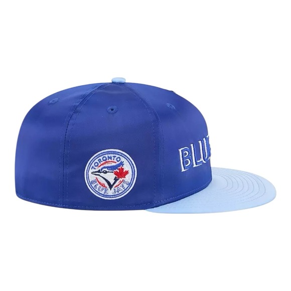 New Era 59FIFTY Toronto Blue Jays Satin Hat Cap Fitted Mens Sz 7 Blue 2-Tone - Picture 5 of 6
